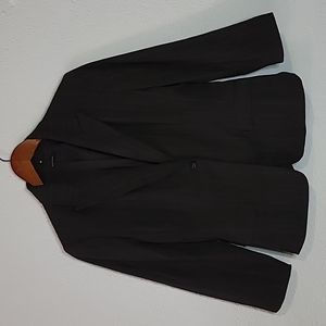 Elie Tahari Brown Pin Striped Blazer Jacket Sz. 12